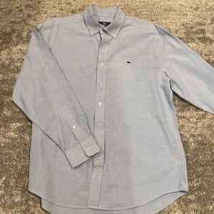 Vineyard Vines Whale Shirt Button Down Light Blue Size Large
